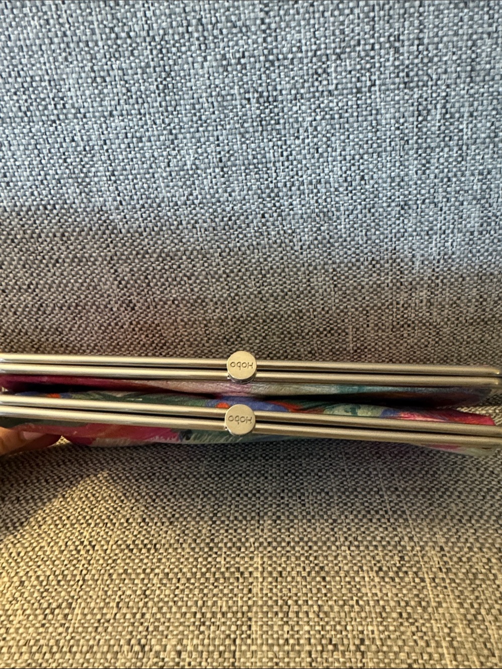 HOBO Multicolor Abstract Brushstroke Clutch in Pink, Green, Blue, Red - Picture 3 of 9